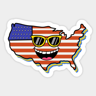 American Smile Sticker